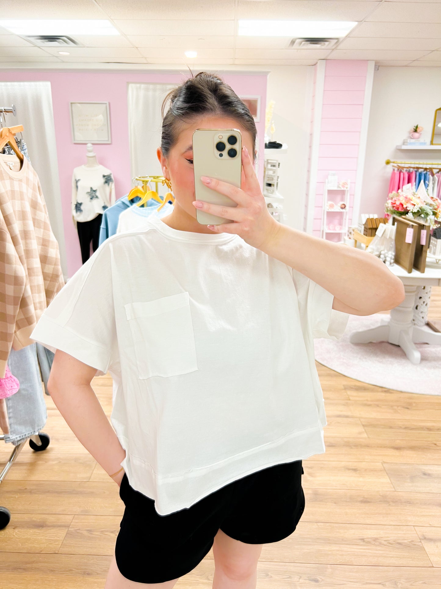 boxy tee- white