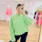 pop of color sweater - green