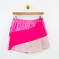 pink color block active skort