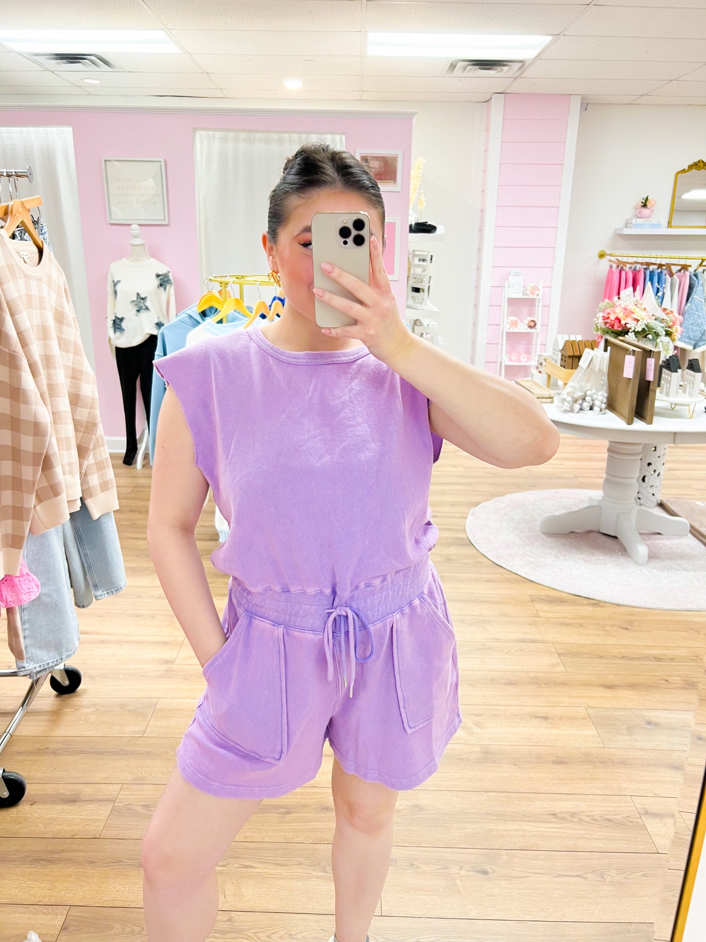 comfort romper- purple