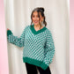 grid sweater - green