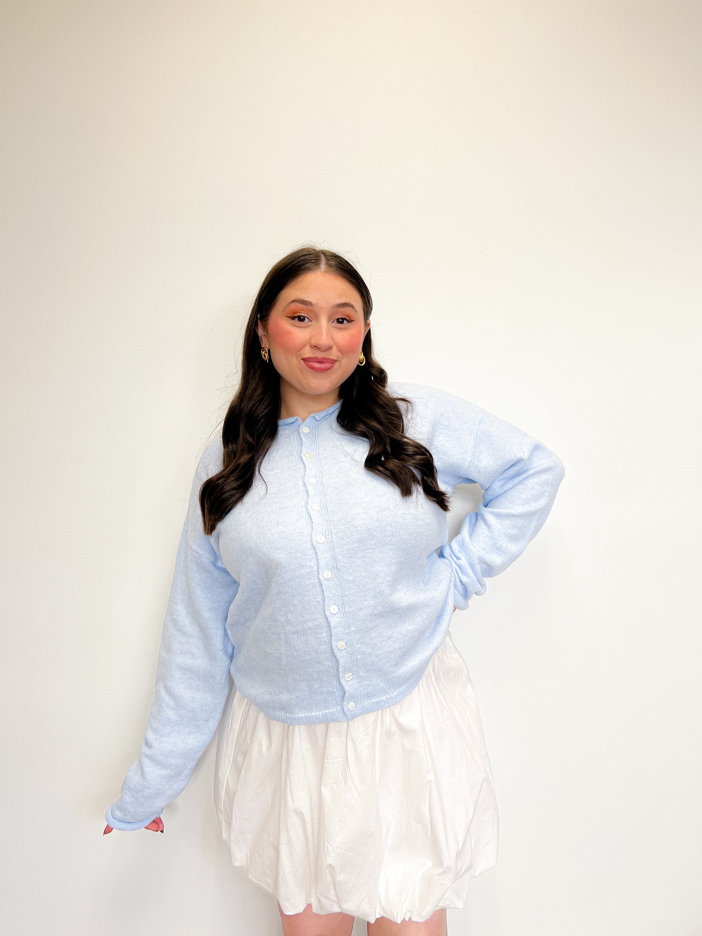 Soft & Chic Cardigan - Ice Blue