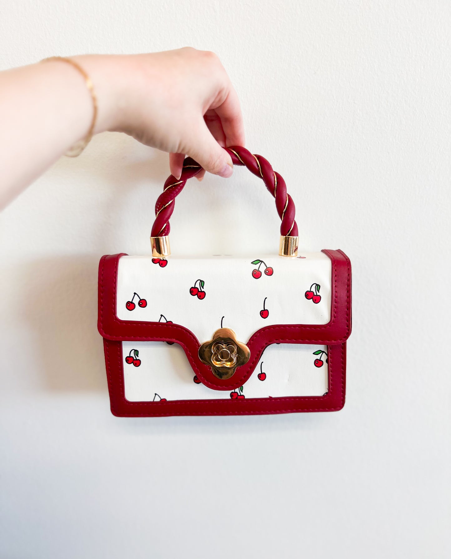 cherry on top handbag - red