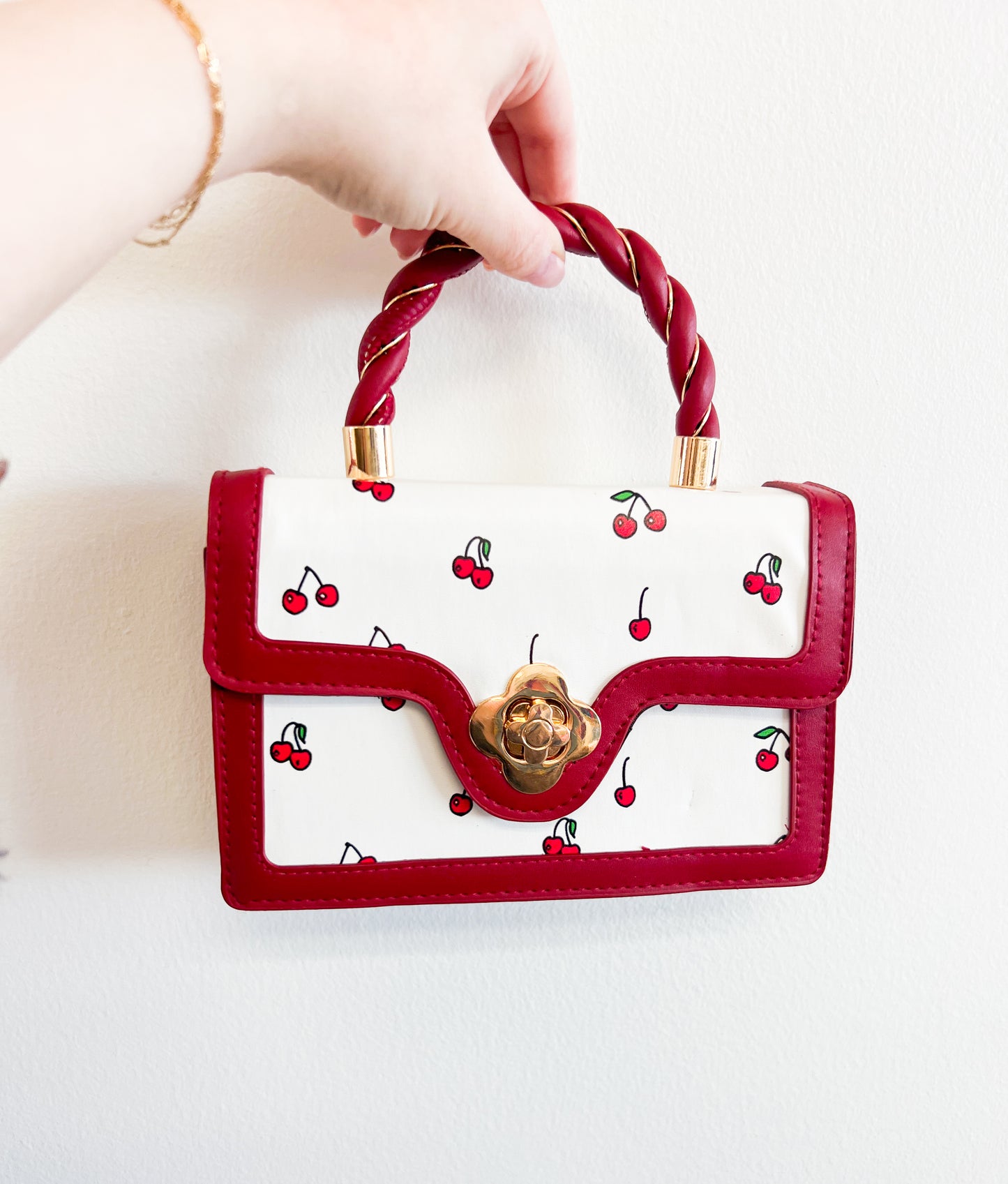 cherry on top handbag - red