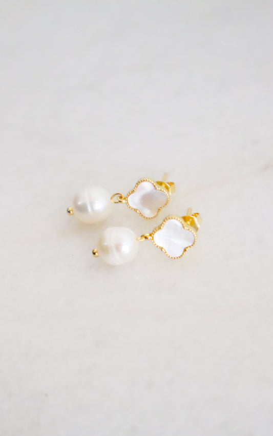 clover drop earrings