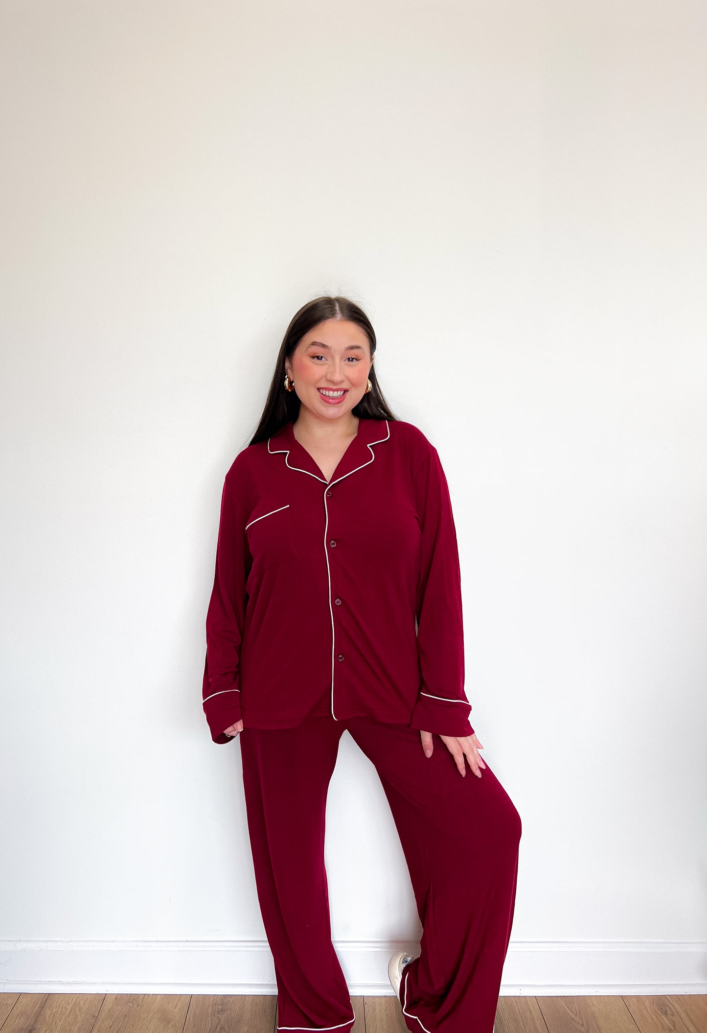 Pajama Set - Wine