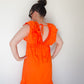 orange midi dress