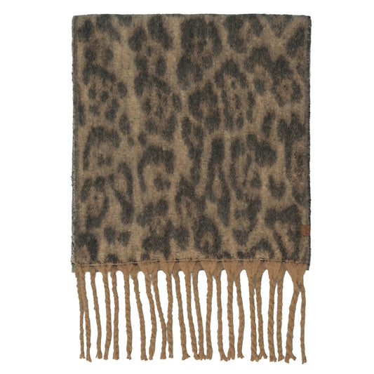 Leopard Fringe Scarf