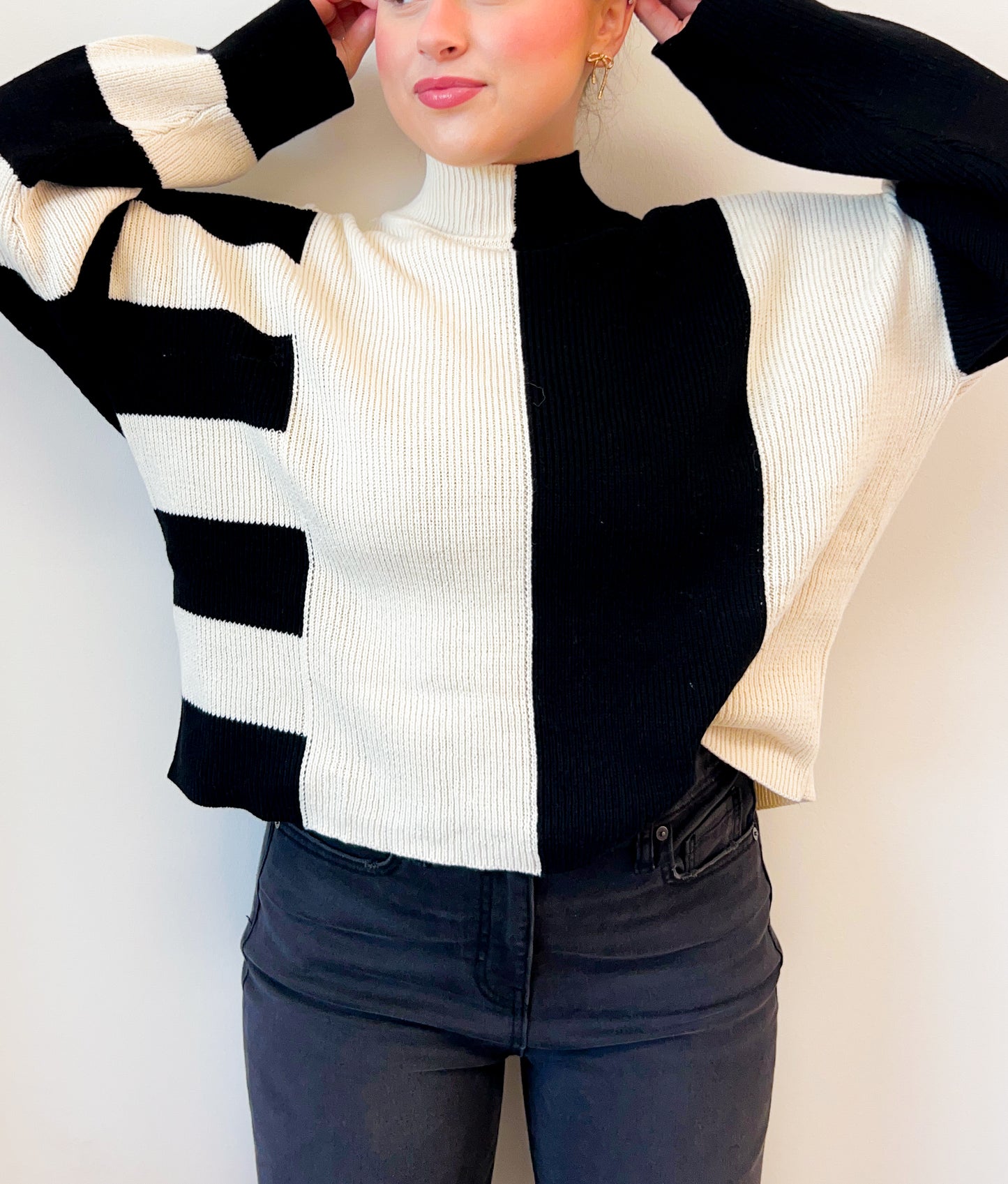 color block sweater