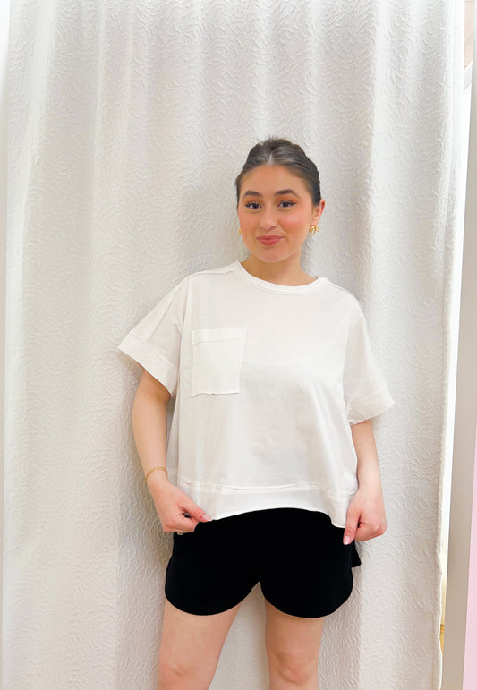 boxy tee- white