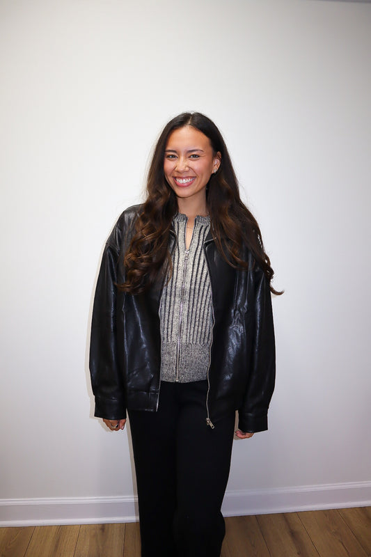 Leather Bomber Jacket