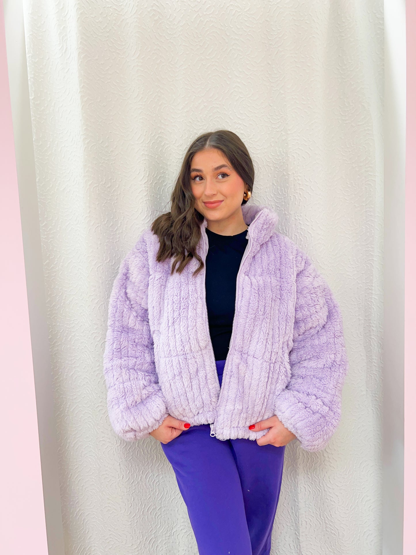 cozy night jacket- purple