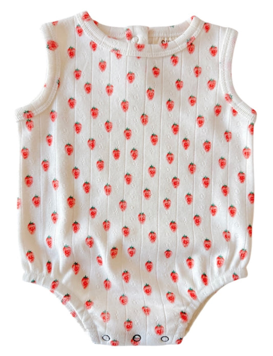 Strawberry Summertime Bubble Romper