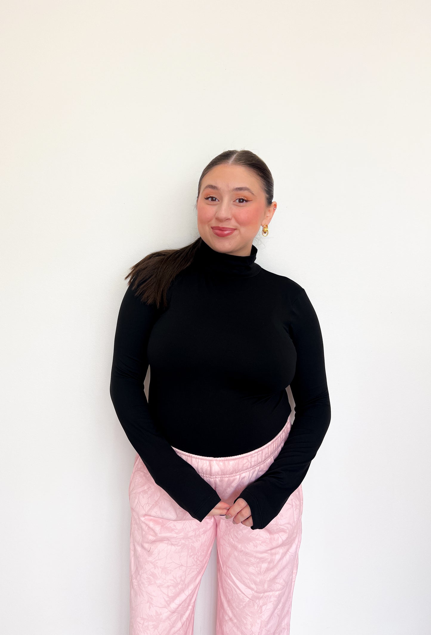 Oh She’s Soft (Mock neck) - Black