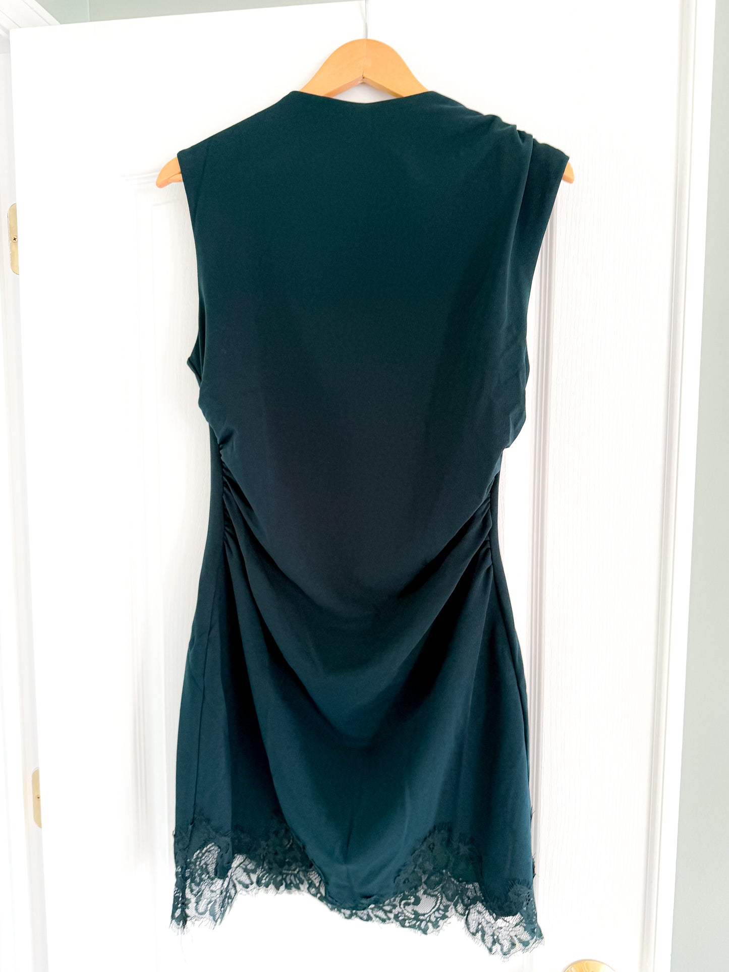 Emerald Lace Mini Dress
