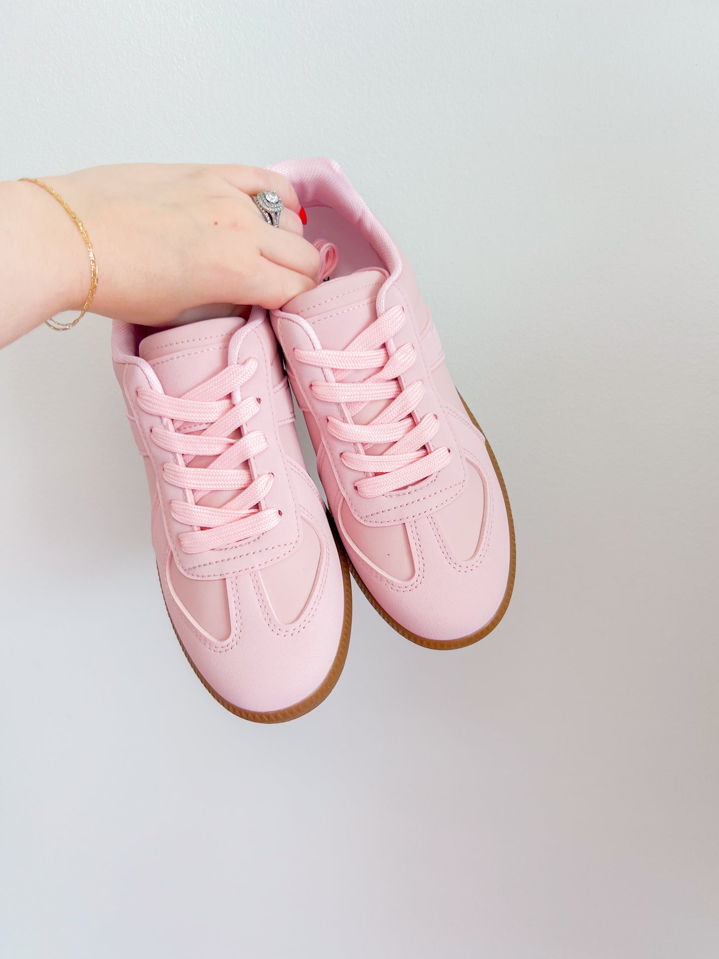 the perfect pink sneakers