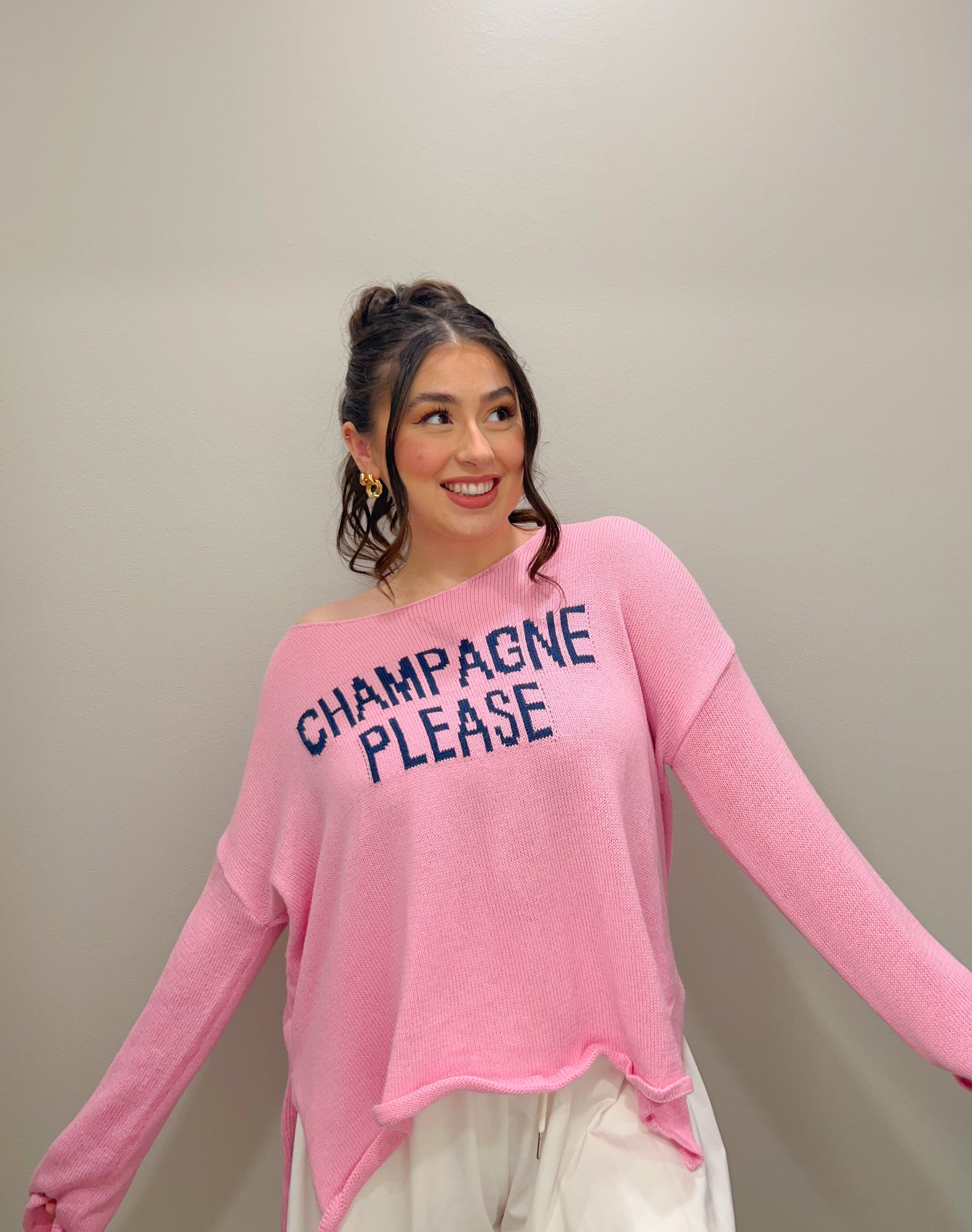 champagne please sweater