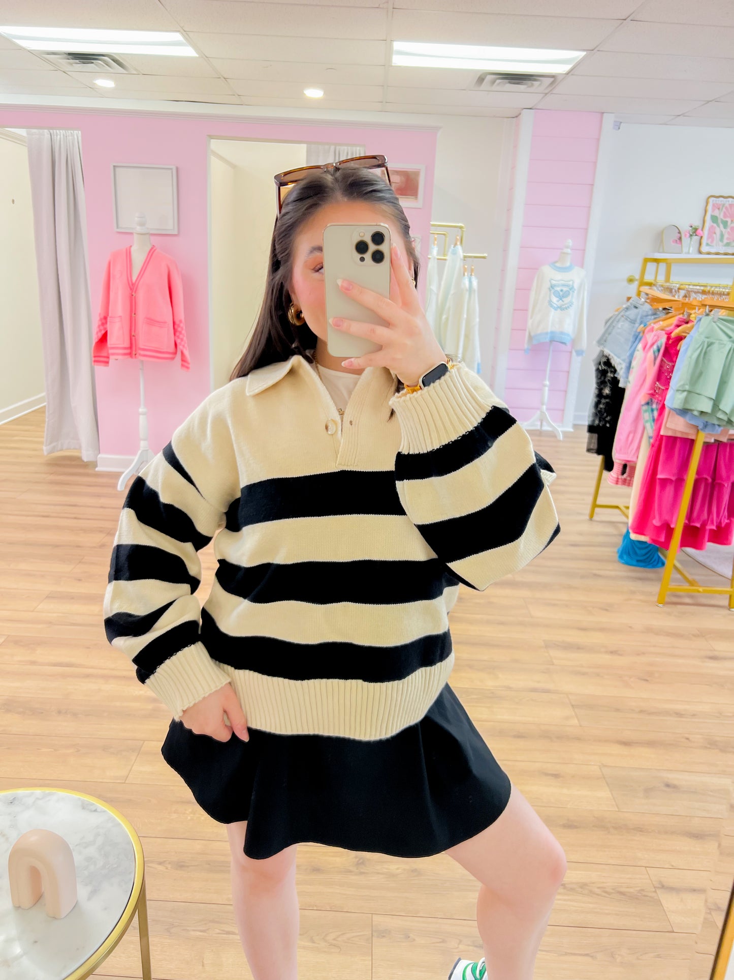 stripes on stripes sweater