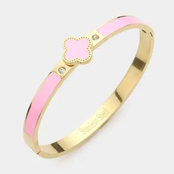 clover bangle - pink