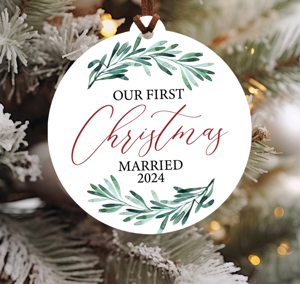 first christmas married ornament