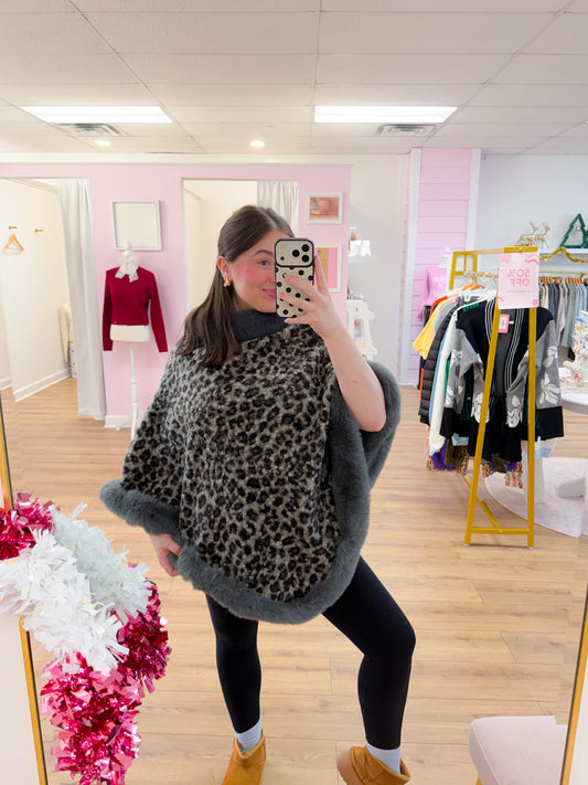 Leopard Poncho