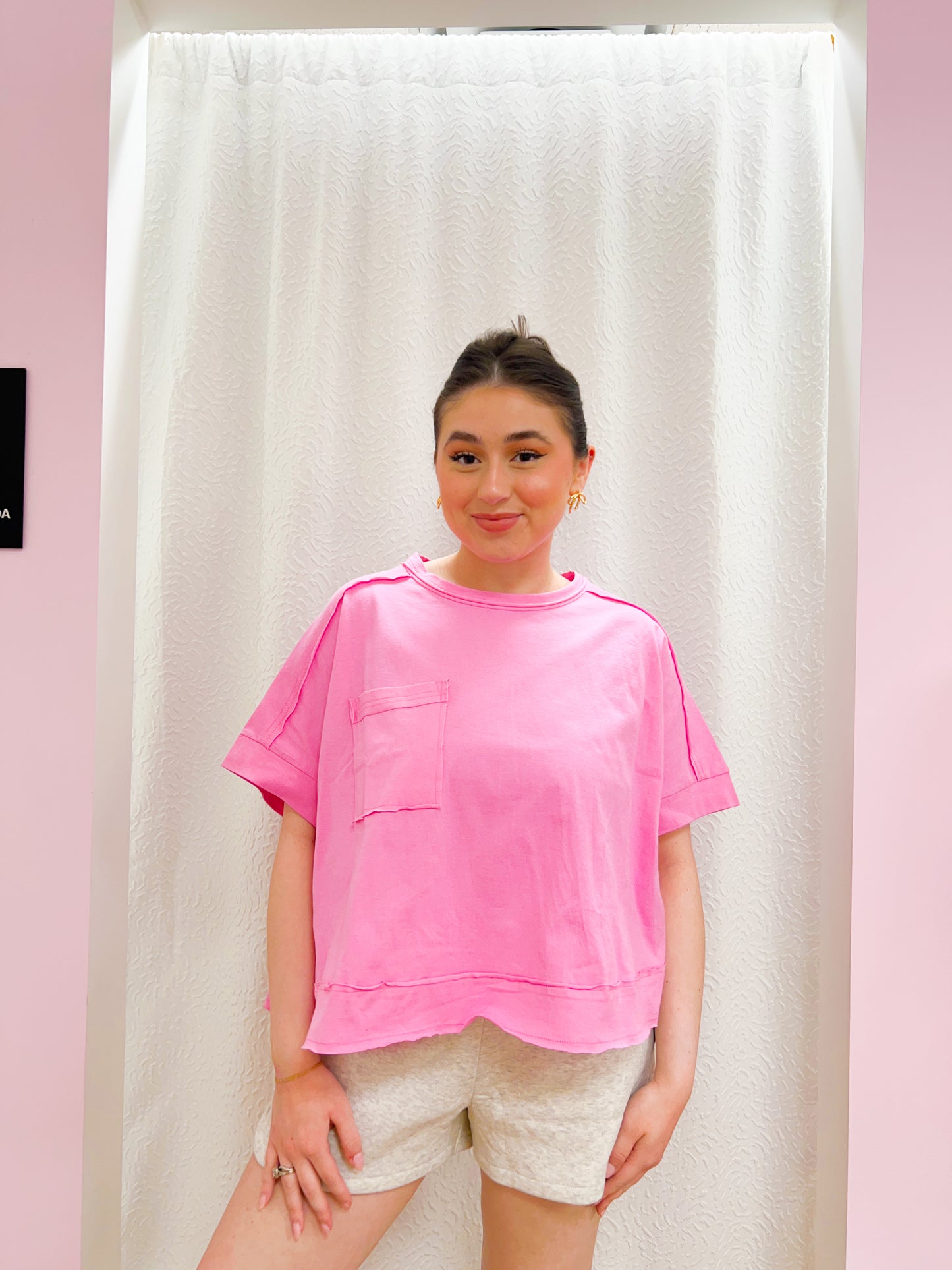 boxy tee- pink