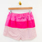 pink color block active skort