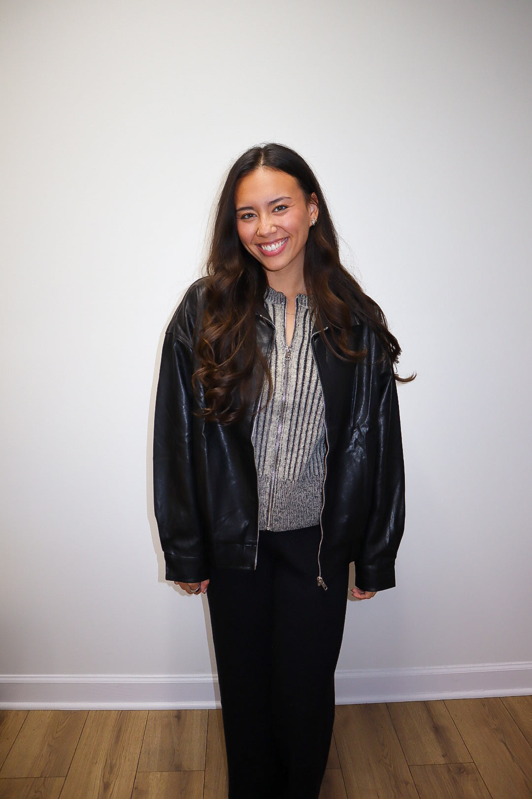 Leather Bomber Jacket