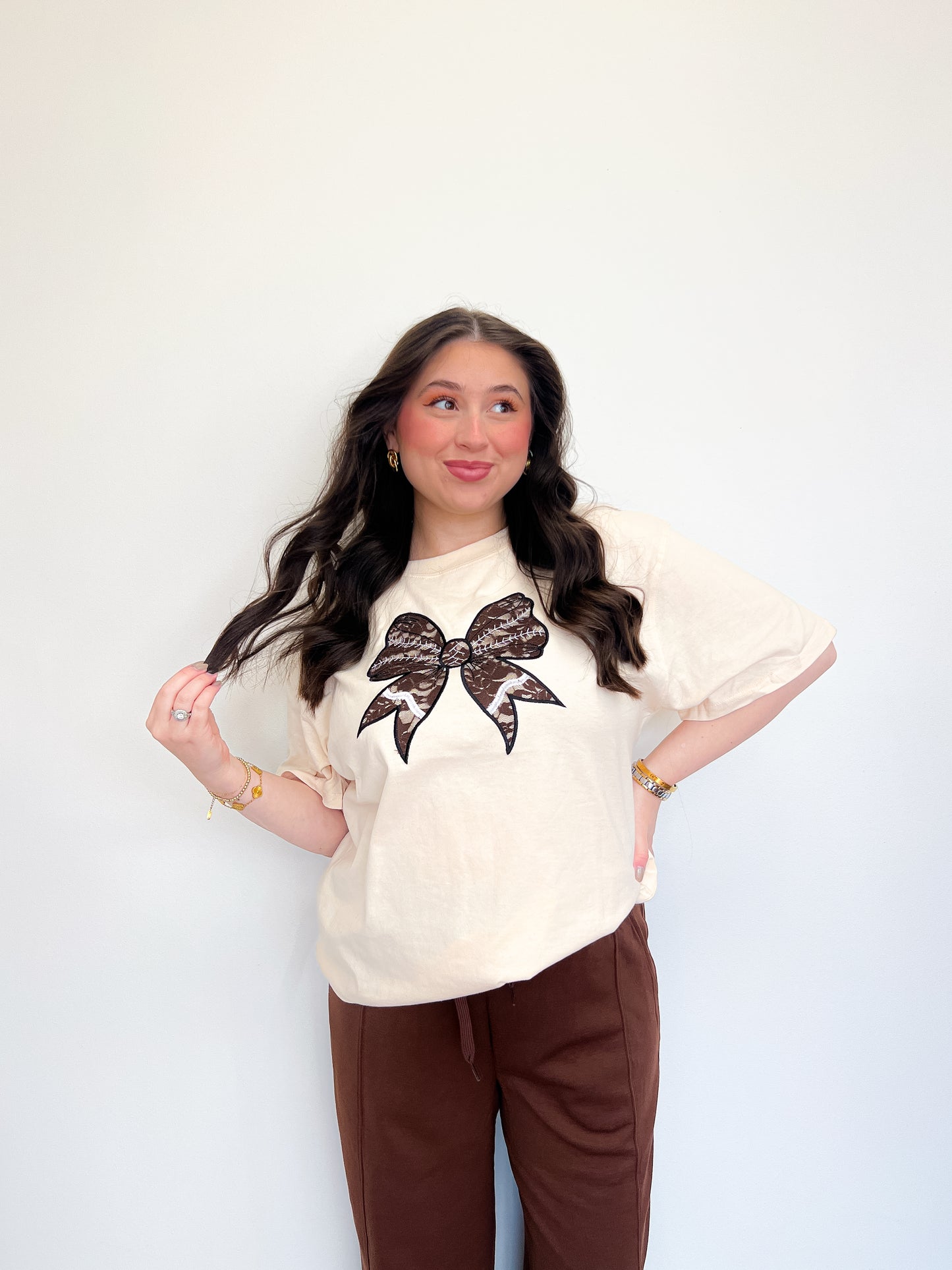 Lace Football Tee