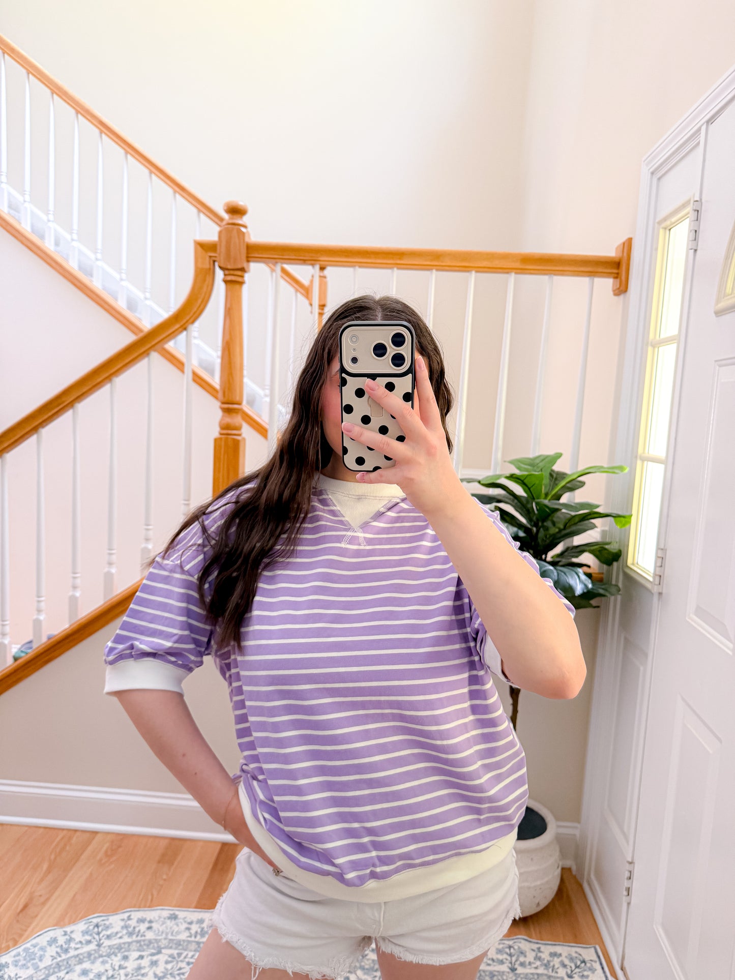 Keep It Casual Top- Lavender