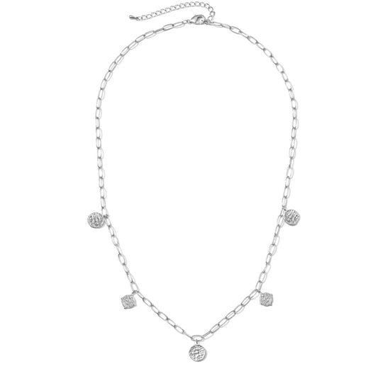 accent chain necklace - silver