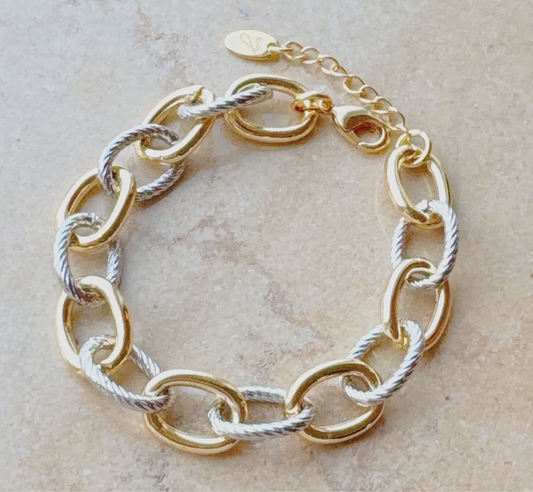 Two Tone Cable Bracelet