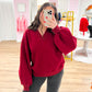 just casual sweatshirt - burgundy