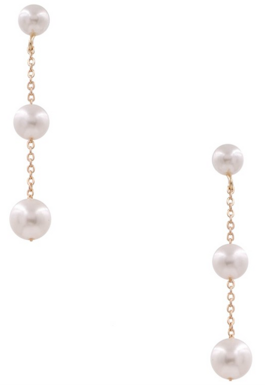 pearl dangle earrings