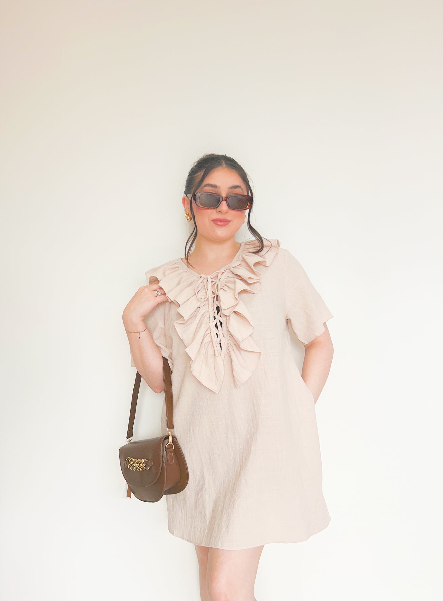 beach side linen dress