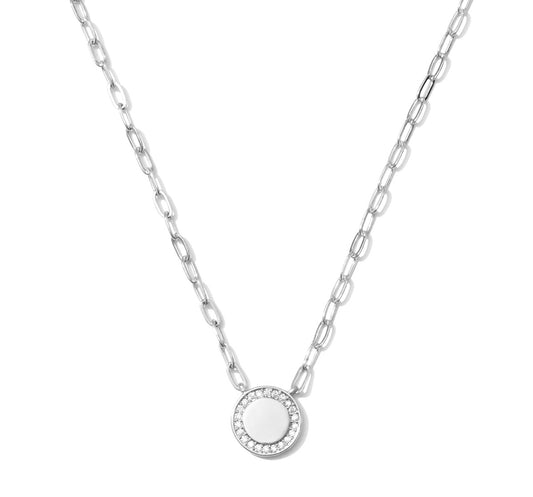 disc necklace - silver