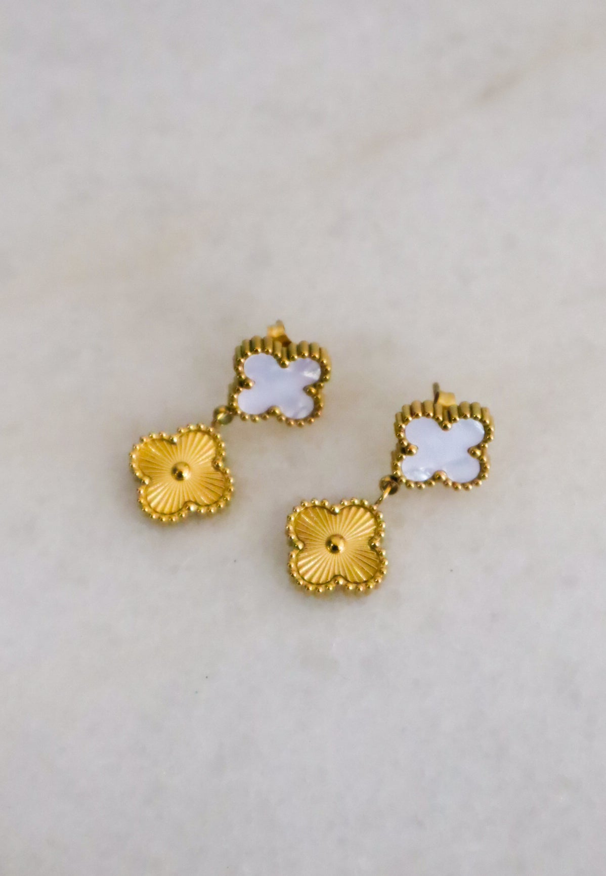 clover drop earrings