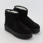 mini platform boots - black