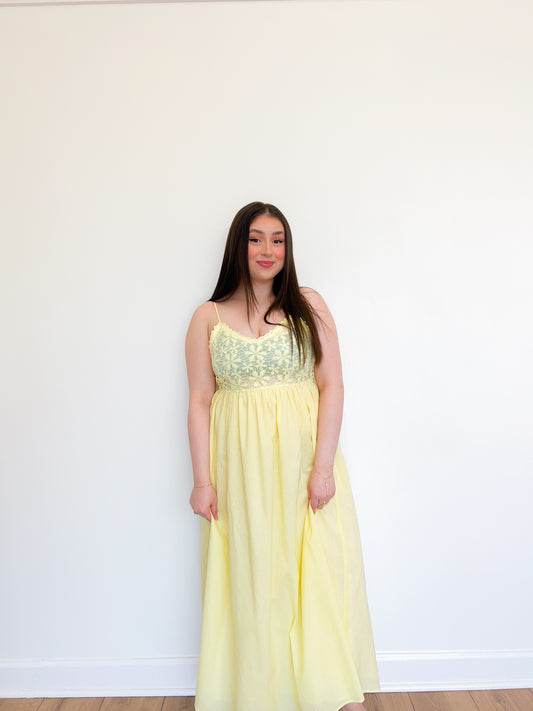 ray of sunshine midi dress