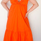 orange midi dress