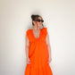 orange midi dress