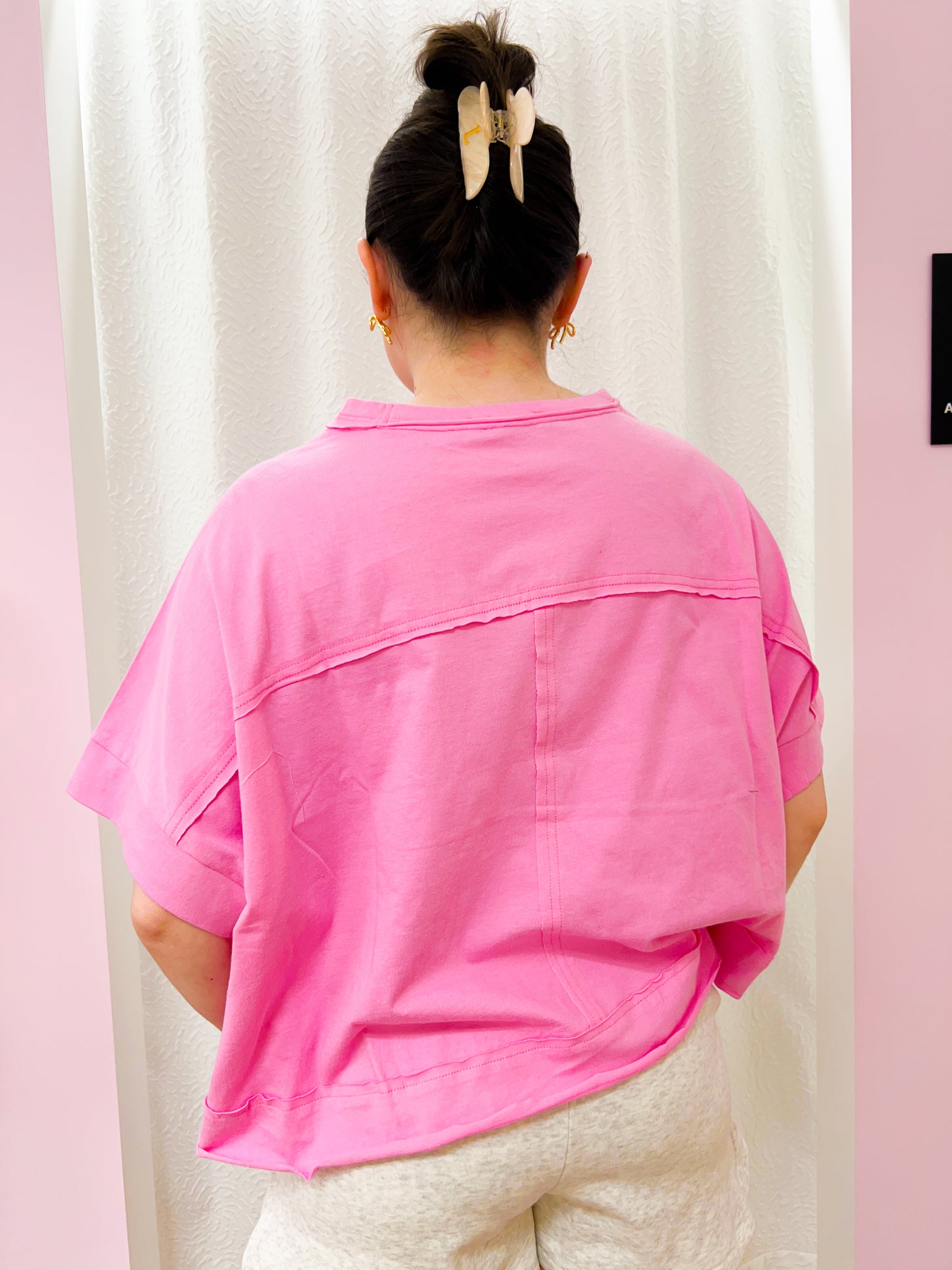 boxy tee- pink