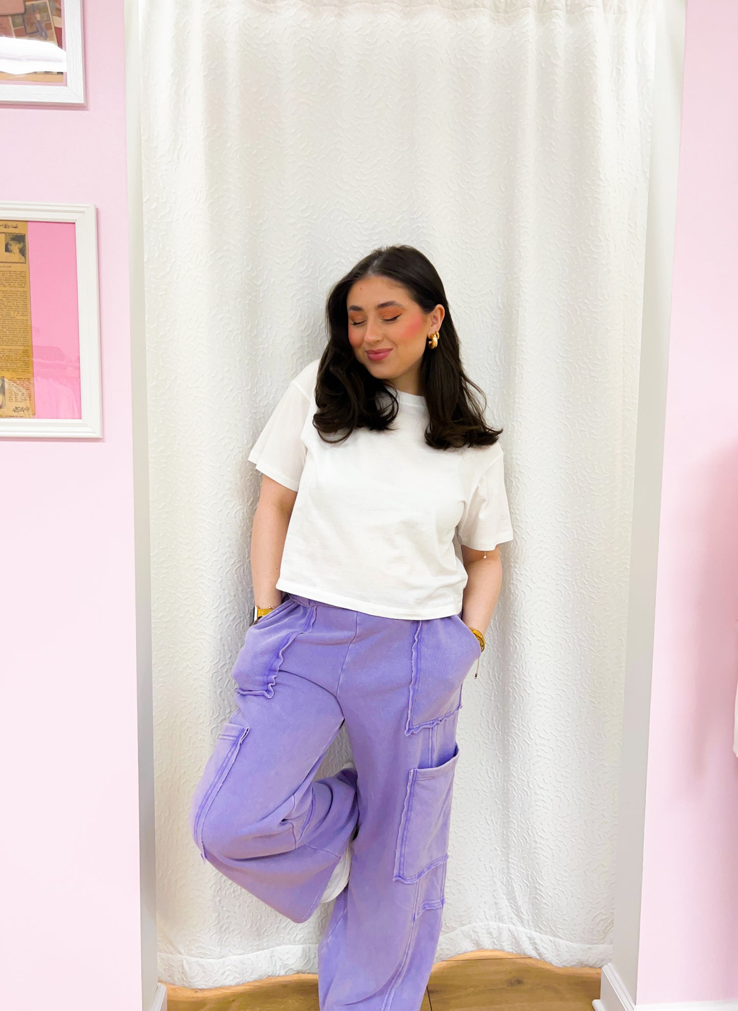 utility sweatpants - purple