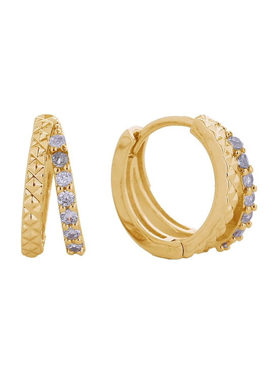 double gold hoops